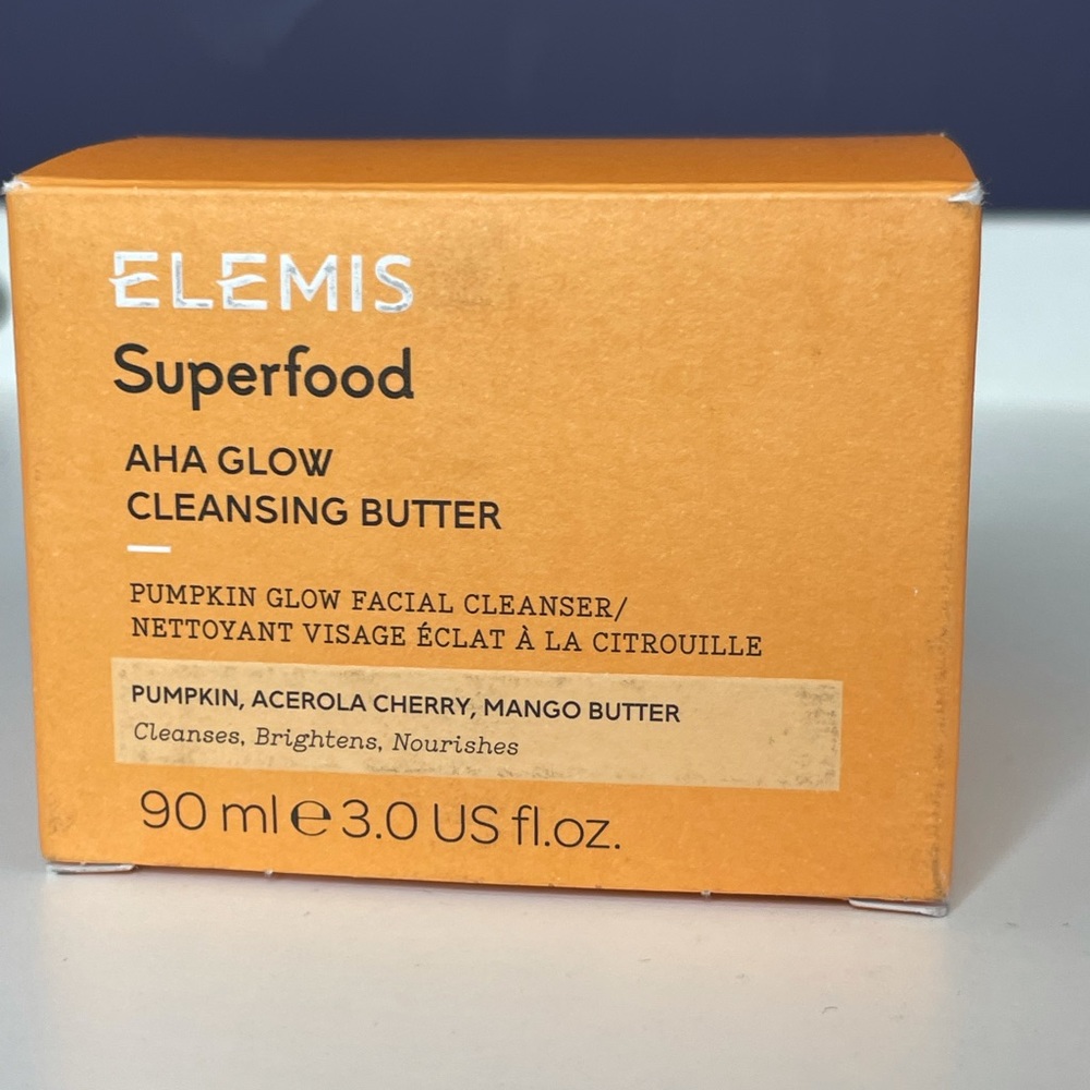 ELEMIS SUPERFOOD AHA GLOW CLEANSING BUTTER (NIB/Full Size 3oz/90ml)